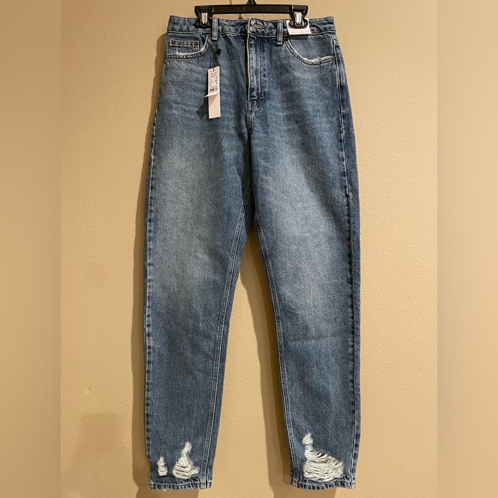 Mom ripped denim jeans